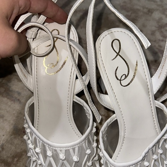 Sam Edelman Candice Sandal in Bright White womens heels size 9 - Picture 8 of 10